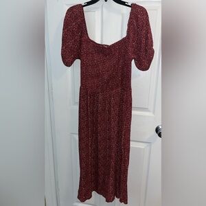 O'Neill Burgundy red  midi Dress size large